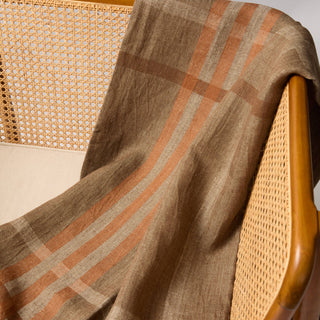Modern Plaid Throw Walnut & Chestnut 51x78