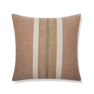 Antwerp Stripe Pillow Chestnut Olive 22"x 22"