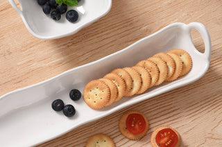 White Cracker Tray in Shatterproof Melamine