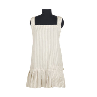 Manor Stripe Pinafore Apron - Navy