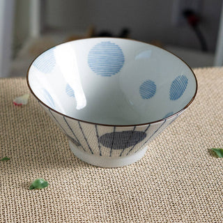 Mizutama Tokusa 38oz 7.5"Dia x 3.75"H Porcelain Ramen Bowl JP (4/32)