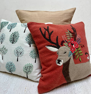 Deer Applique Pillow