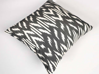 Black and White Ikat Pillow Cover: 20x20 inches