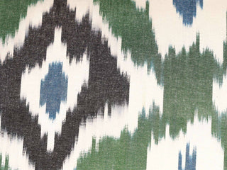 Green Blue Ikat Cushion Cover