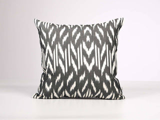 Black and White Ikat Pillow Cover: 20x20 inches
