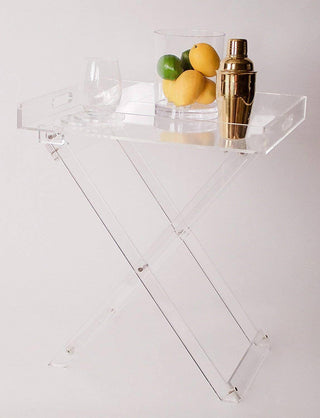 Simply Brilliant Acrylic Foldable Tray Side Table