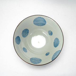 Mizutama Tokusa 38oz 7.5"Dia x 3.75"H Porcelain Ramen Bowl JP (4/32)