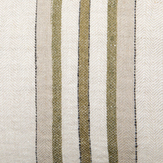 Antwerp Stripe Pillow Natural Olive 22"x 22"