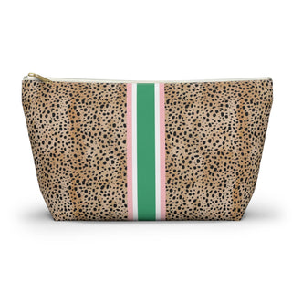 Mahjong Tile Pouch: Preppy Cheetah Blue