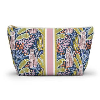 Mahjong Tile Pouch: Preppy Cheetah Blue