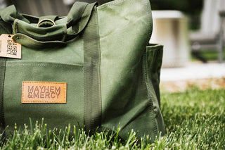 Premium Waxed Canvas Firewood Carrier Bag & Market Tote