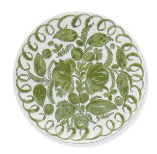 Amalfi Dinner Plate White/Green - 10.6" Diameter