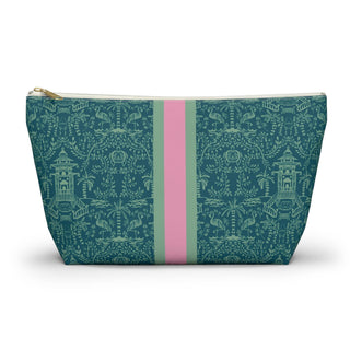 Mahjong Tile Pouch: Preppy Cheetah Blue