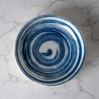 Swirl Design 2oz 3.75"Dia Porcelain Sauce Dish