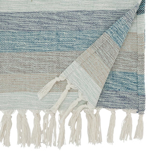Aqua Stripe Table Runner