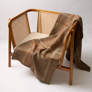 Modern Plaid Throw Walnut & Chestnut 51x78