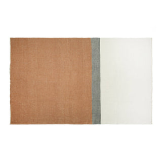 Modern Color Block Throw Chestnut/Grey/Ecru  51x78