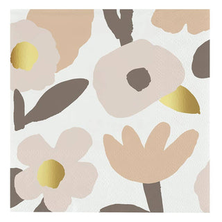 Ceramic Napkin Tray + Blush Flower Napkins