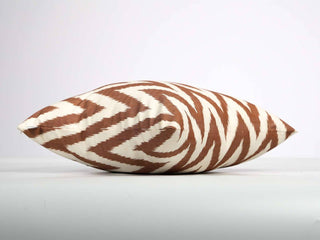 Brown Chevron Ikat Cushion Cover