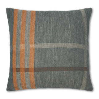 Modern Plaid Throw Navy & Chestnut 22x22