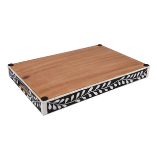 Decorative Tray Alhambra Negra Black & White 11x17
