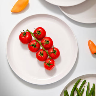 Marbella White Stacking Melamine Salad Plate, Set of 4