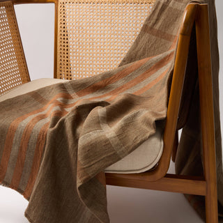 Modern Plaid Throw Walnut & Chestnut 51x78