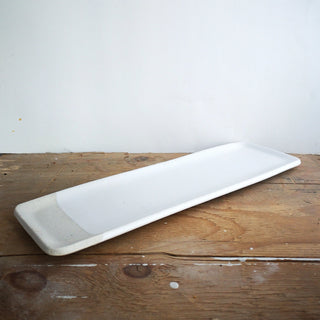 White Handmade Rectangle Tray