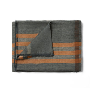 Modern Plaid Throw Navy & Chestnut 51x78