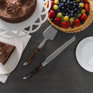 Laguiole Tortoise Shell Cake & Pie Server Set