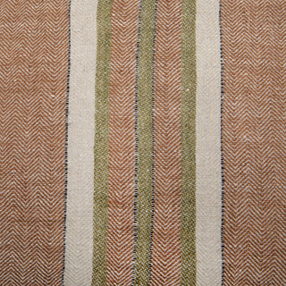 Antwerp Stripe Pillow Chestnut Olive 22"x 22"