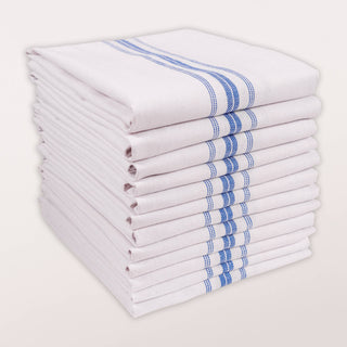 Farmhouse Stripe Towels/Napkins Set Of 4: Blue