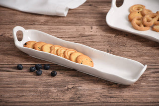 White Cracker Tray in Shatterproof Melamine