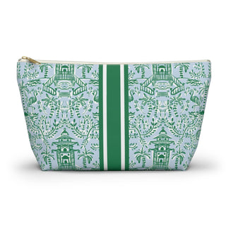 Mahjong Tile Pouch: Preppy Cheetah Blue