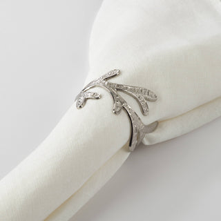 Vine Napkin Ring: Silver, Set of 4