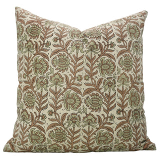 Jaipuri Jaal: Linen Blend Block Print Pillow