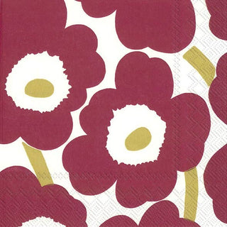 Marimekko - Cocktail : UNIKKO dark red gold