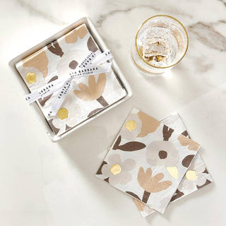 Ceramic Napkin Tray + Blush Flower Napkins