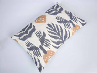 Elegant Gray Ikat Cushion Cover