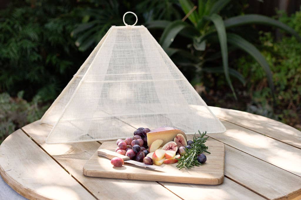 food tent cover Handmade Collapsible Woven Food Tent | Cream