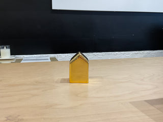 Decorative Ceramic House - Gold  - 3 in