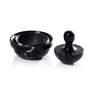 Black Marble Mortar and pestle