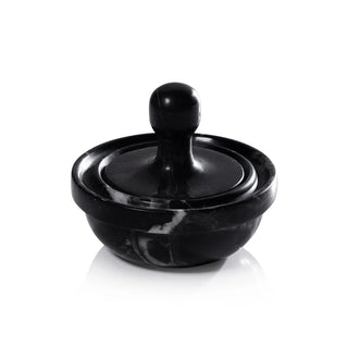 Black modern marble spice grinder 