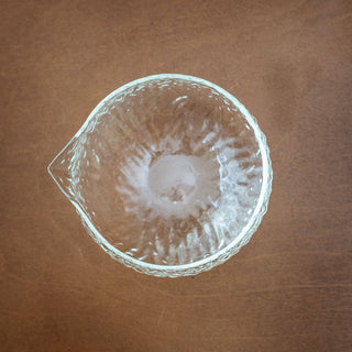 This clear glass matcha bowl has a wide mouth to help make the perfect cup of matcha  at home