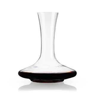 Wine decanter fits bottle of wine in bottom for better aeration