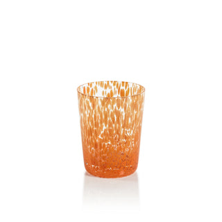 Gigi Speckled Glassware Tumbler- Light Orange