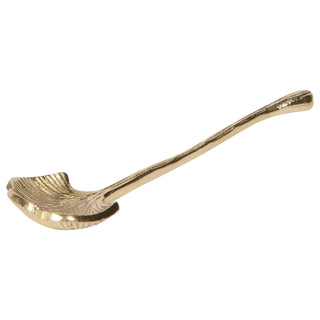 Gold ginkgo shaped spoon