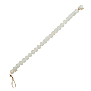 White beaded strand of glass beads
