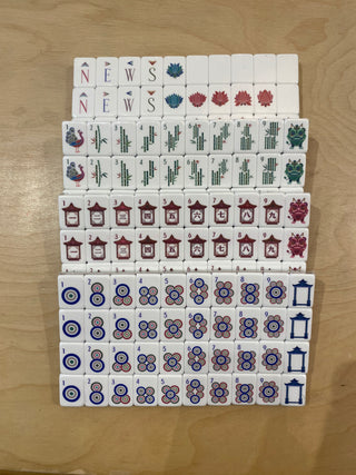 Olive Green 4-Layer Luxury Mahjong Tiles