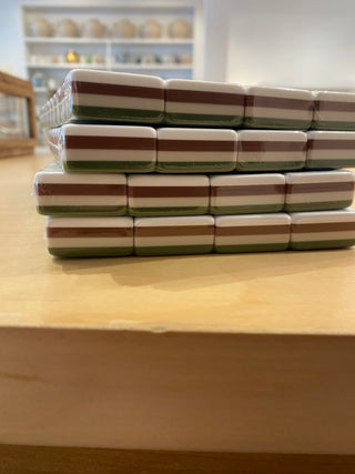 Olive Green 4-Layer Luxury Mahjong Tiles